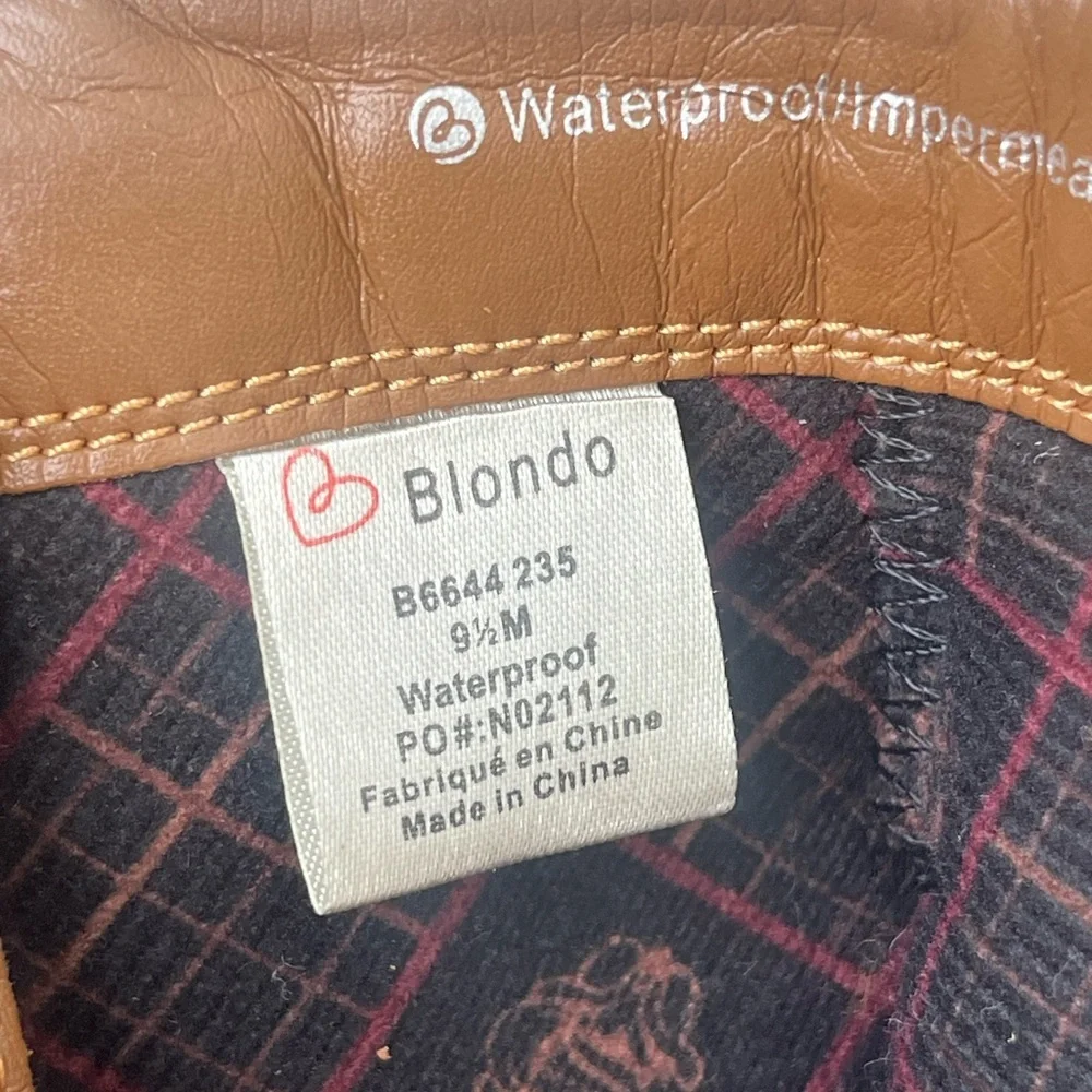 Blondo Noa waterproof ankle boots camel suede 9.5